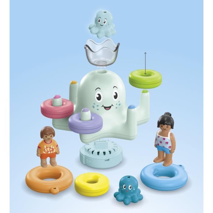 PLAYMOBIL Junior 71438 Giant Octopus Ride-On, Bath Toy, Junior AQUA Tinti, 17 Pieces, From 12 Months