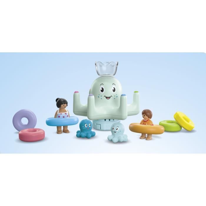 PLAYMOBIL Junior 71438 Giant Octopus Ride-On, Bath Toy, Junior AQUA Tinti, 17 Pieces, From 12 Months