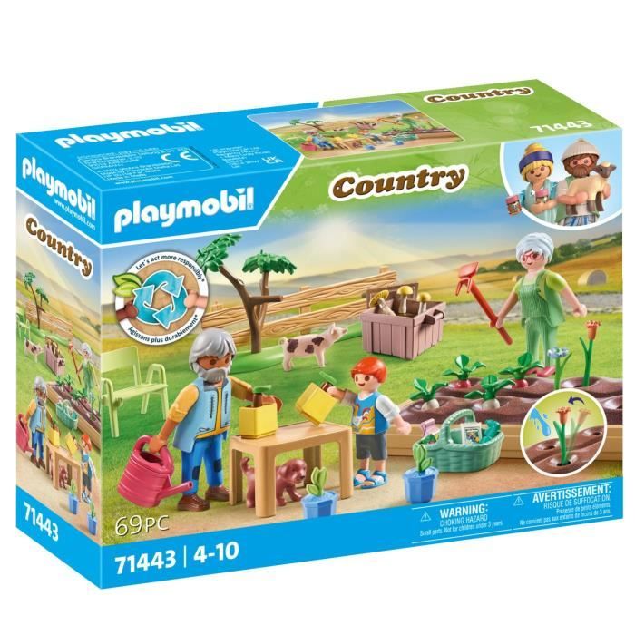 PLAYMOBIL 71443 Grandparents and vegetable garden - Country - Ages 4 and up