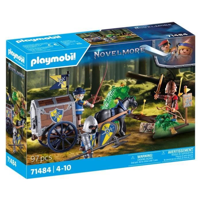 PLAYMOBIL 71484 Novelmore Convoy with Bandit, Novelmore, Knights and Robbers, Ages 5 and up