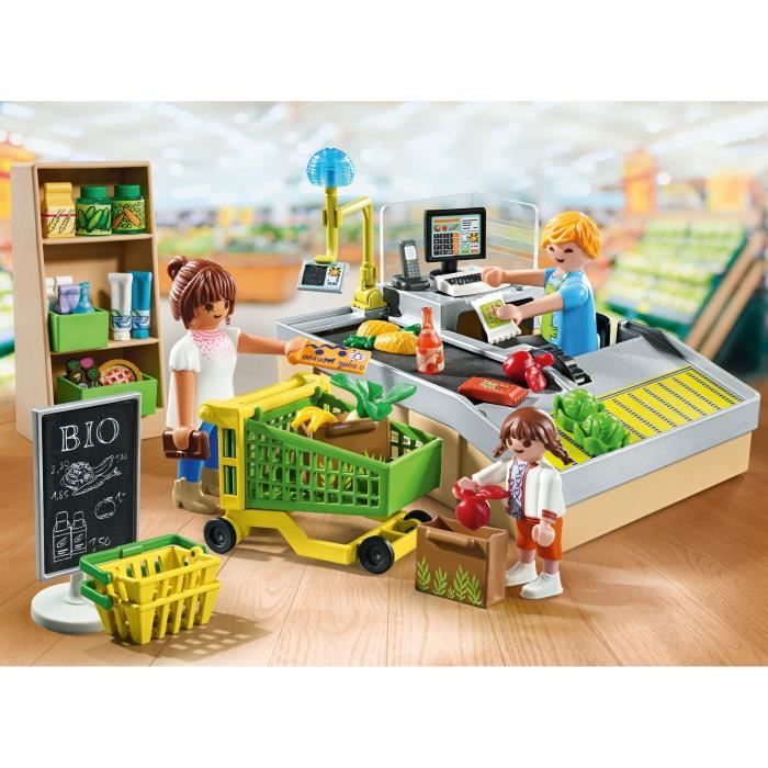 PLAYMOBIL 71648 Supermarket Checkout, My Life Shopping, Promo Pack, 65 pieces, Ages 4+