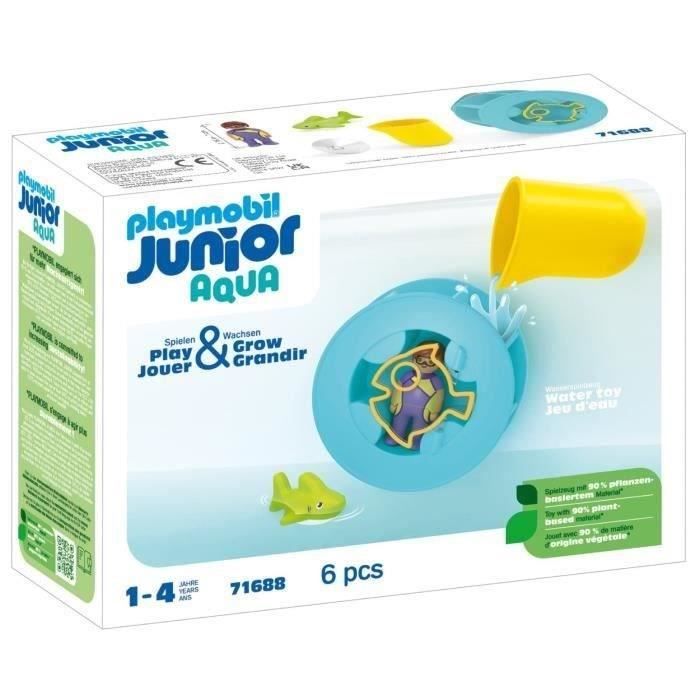 PLAYMOBIL Junior 71688 Water Wheel with Baby Shark Includes figure, baby shark and water wheel - Ages 1 and up
