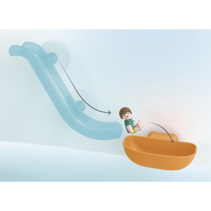 PLAYMOBIL Junior 71689 Water Slide and Sea Animals Includes figure, animals and accessories - Ages 18 months and up