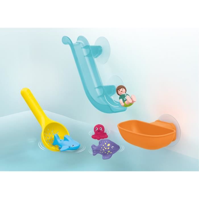 PLAYMOBIL Junior 71689 Water Slide and Sea Animals Includes figure, animals and accessories - Ages 18 months and up