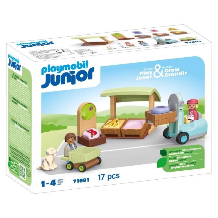 PLAYMOBIL JUNIOR - 71691 - Organic fruit and vegetable stall