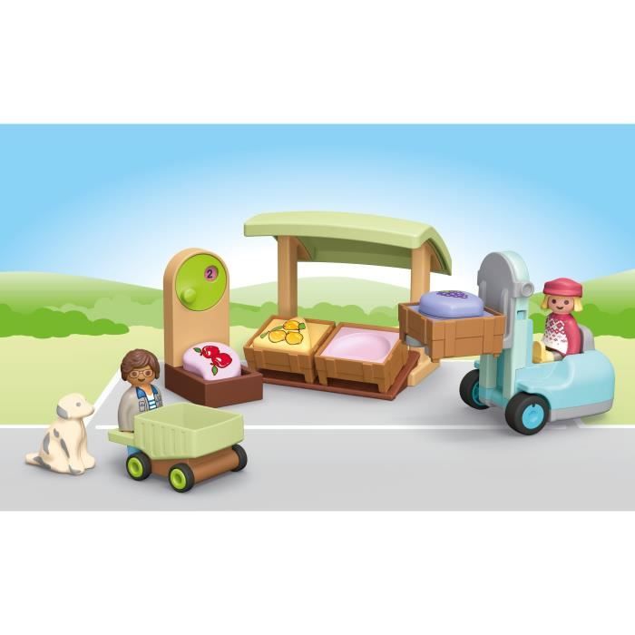 PLAYMOBIL JUNIOR - 71691 - Organic fruit and vegetable stall