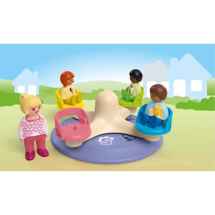 PLAYMOBIL Junior 71701 Children and turnstile - Includes four figures and a turnstile - From 1 year old