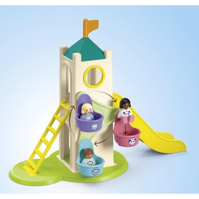 PLAYMOBIL Junior 71703 Playground with giant slide Includes five figures, a slide and accessories - Ages 1 and up