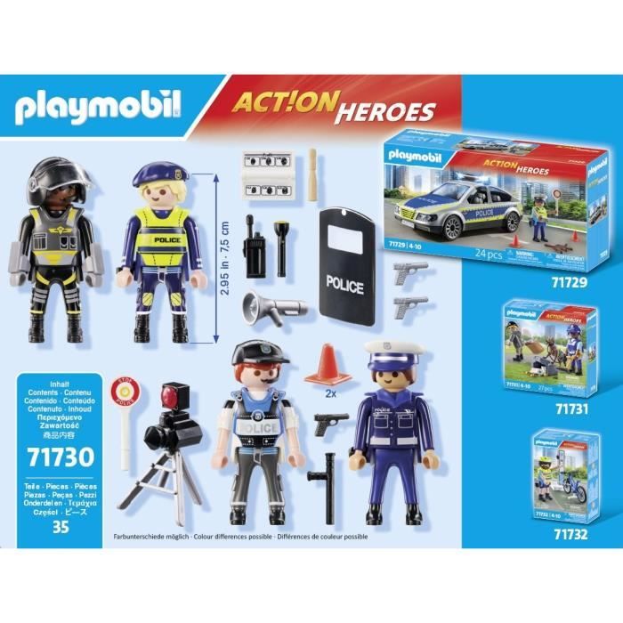 PLAYMOBIL 71730 Police Jobs Set: 4 Police Officers