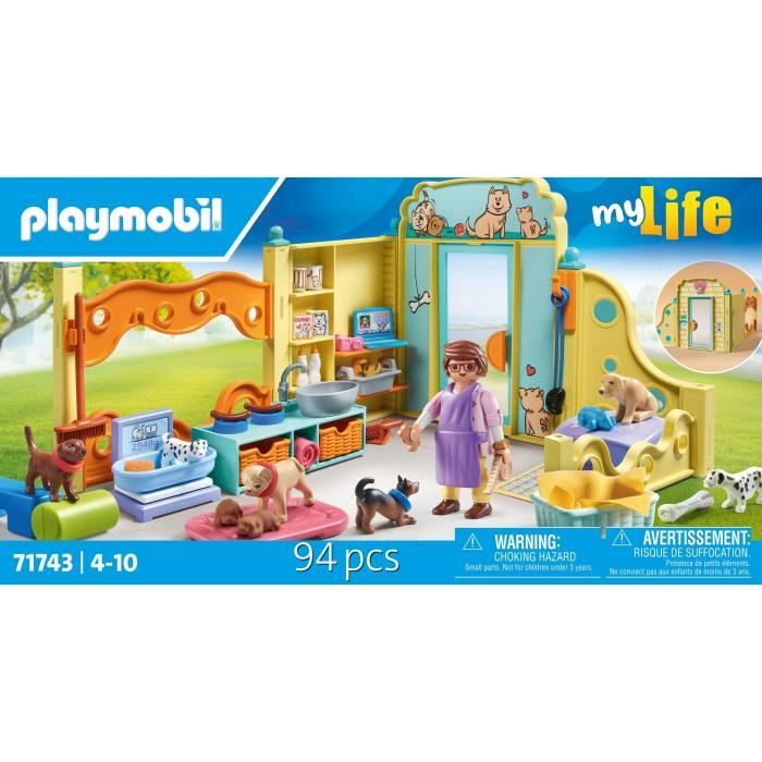 PLAYMOBIL 71743 Care center: 8 dogs and caregiver