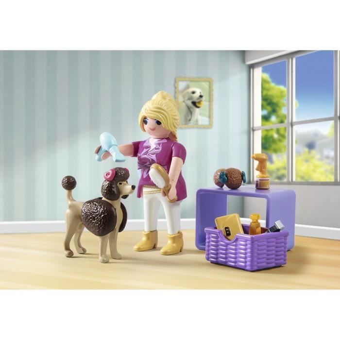 PLAYMOBIL 71747 Groomer with Poodle and Accessories, My Life, 23 pieces, Ages 4+