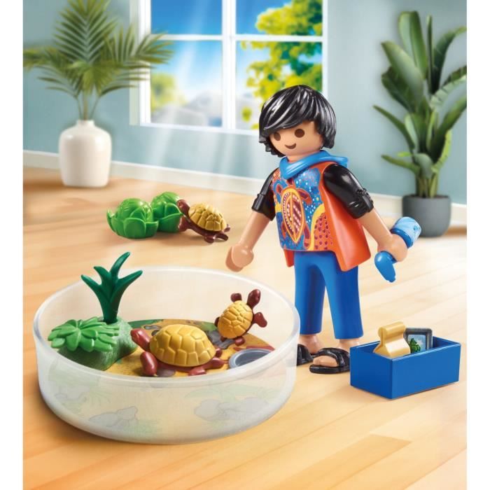 PLAYMOBIL 71748 Boy with Turtle Family in Terrarium, My Life, 20 pieces, Ages 4+
