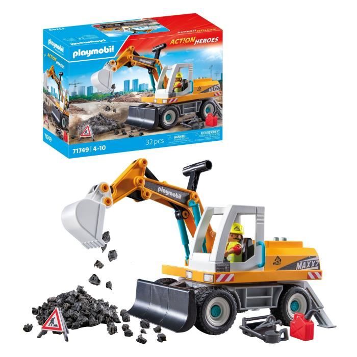 PLAYMOBIL 71749 Mechanical Excavator and Worker