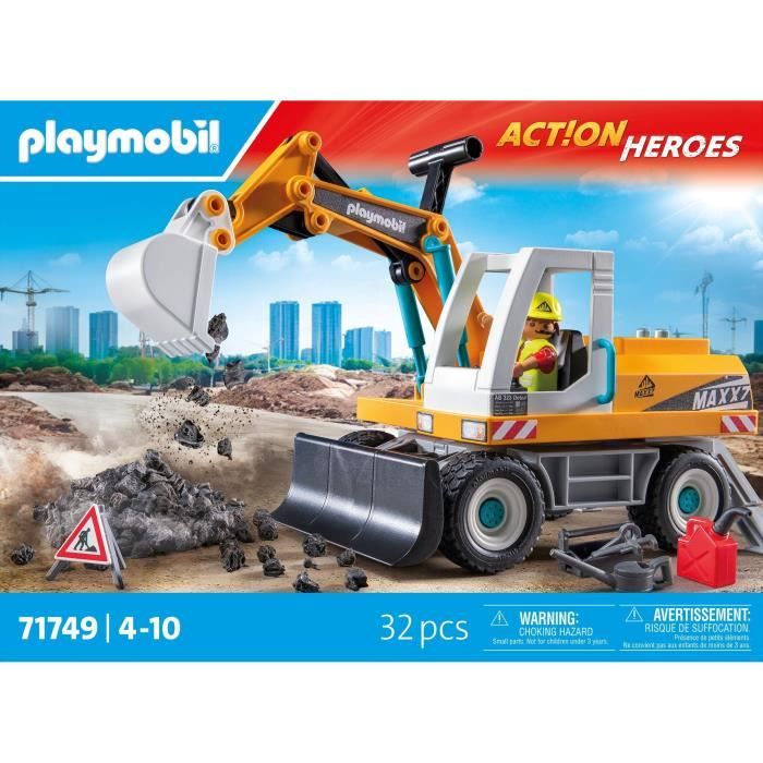 PLAYMOBIL 71749 Mechanical Excavator and Worker