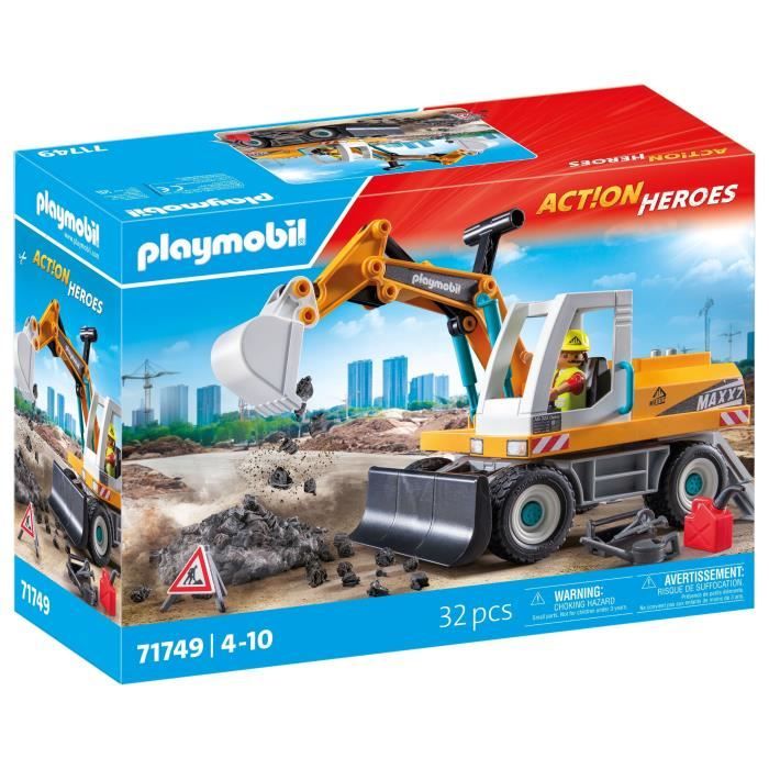 PLAYMOBIL 71749 Mechanical Excavator and Worker