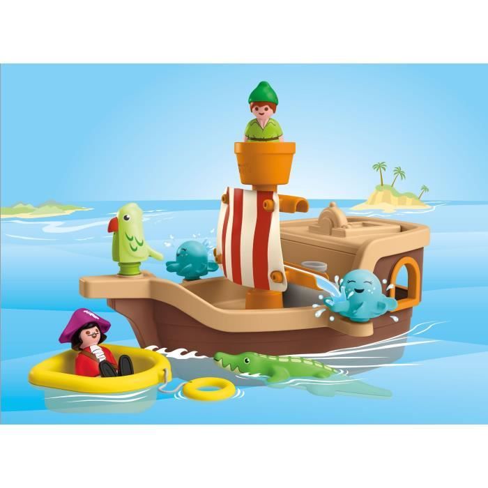 PLAYMOBIL Junior 71769 Peter Pan and Pirate Ship, Disney, 12 pieces, From 12 months