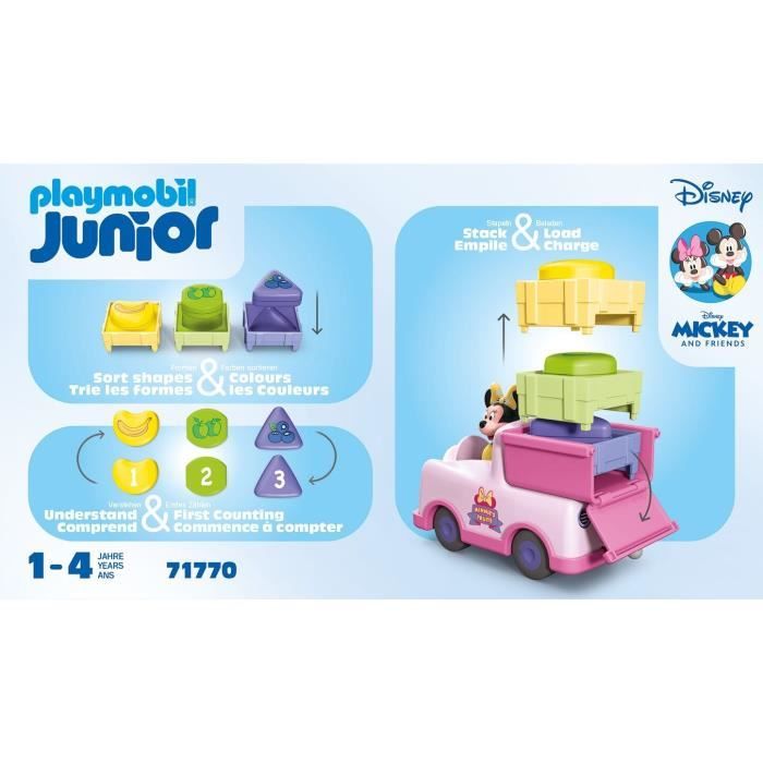 PLAYMOBIL Junior 71770 Minnie with Fruit Cart, Disney, 8 pieces, From 12 months