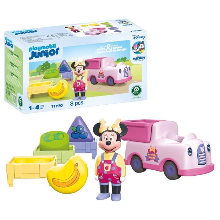 PLAYMOBIL Junior 71770 Minnie with Fruit Cart, Disney, 8 pieces, From 12 months