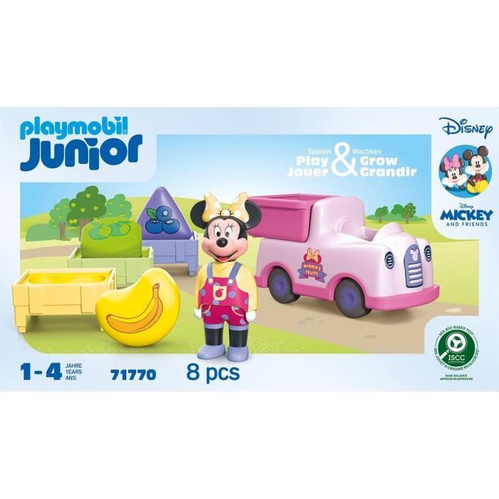 PLAYMOBIL Junior 71770 Minnie with Fruit Cart, Disney, 8 pieces, From 12 months