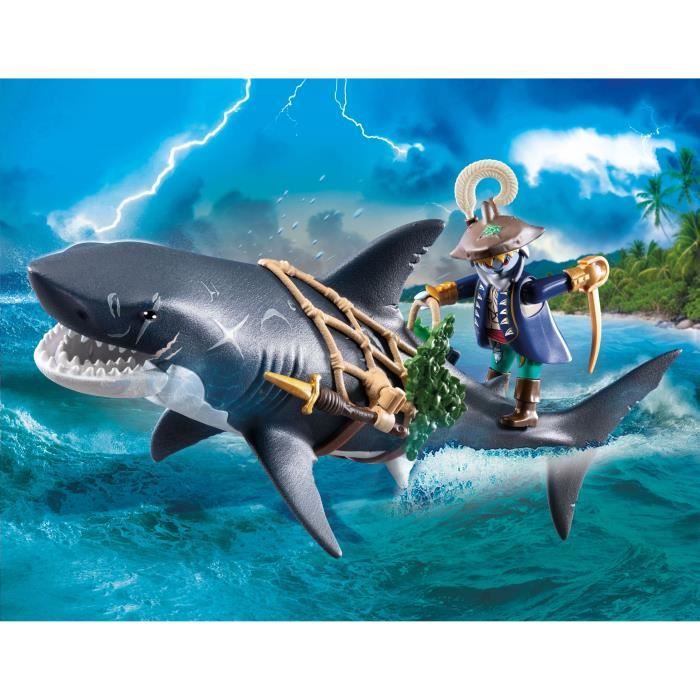 PLAYMOBIL 71793 Pirate and shark with articulated jaw