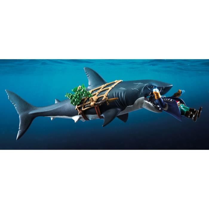 PLAYMOBIL 71793 Pirate and shark with articulated jaw