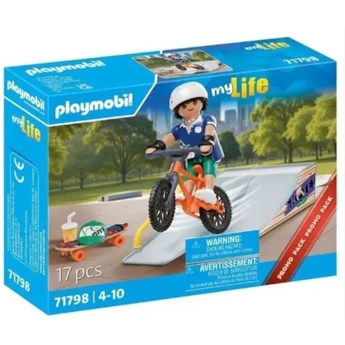 PLAYMOBIL 71798 Snowboarder with Slide Ramp