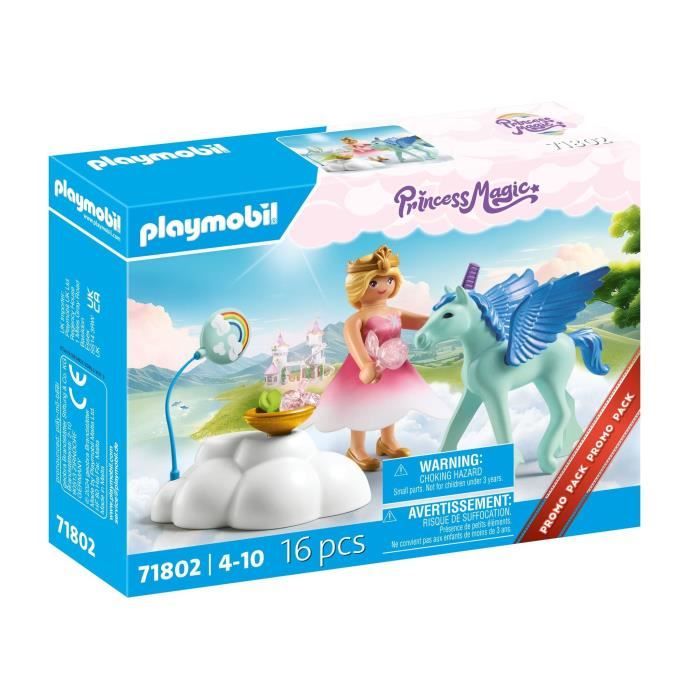 PLAYMOBIL 71802 Princess and Winged Foal with Cloud, Princess Magic, 16 pieces, Ages 4+