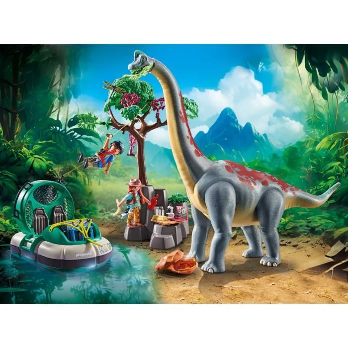 PLAYMOBIL 71819 Brachiosaurus, Explorers, Hovercraft