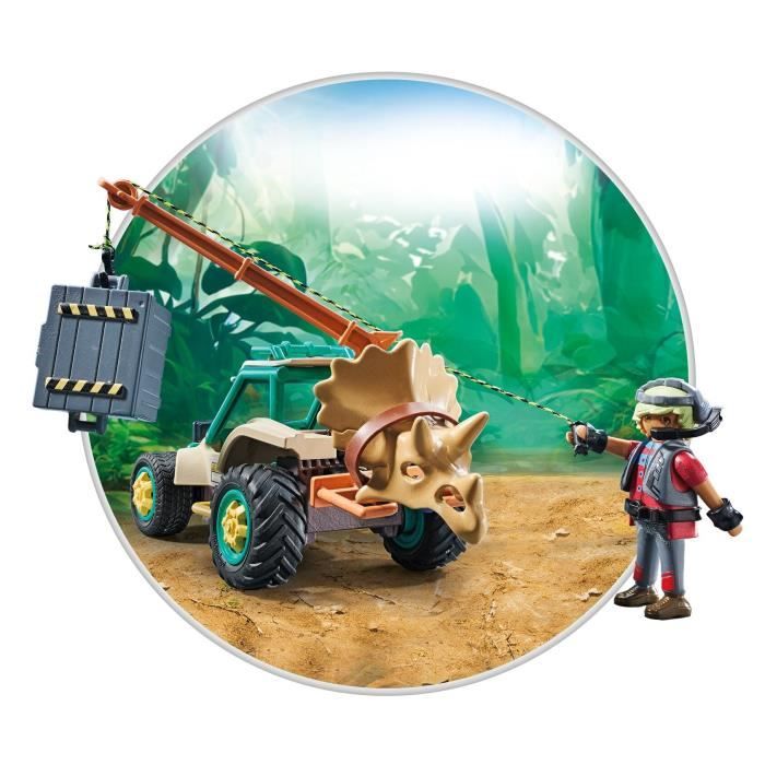 PLAYMOBIL 71820 Spinosaurus, Researcher and Vehicle with Swivel Crane, Dinos, 60 Pieces, Ages 4+