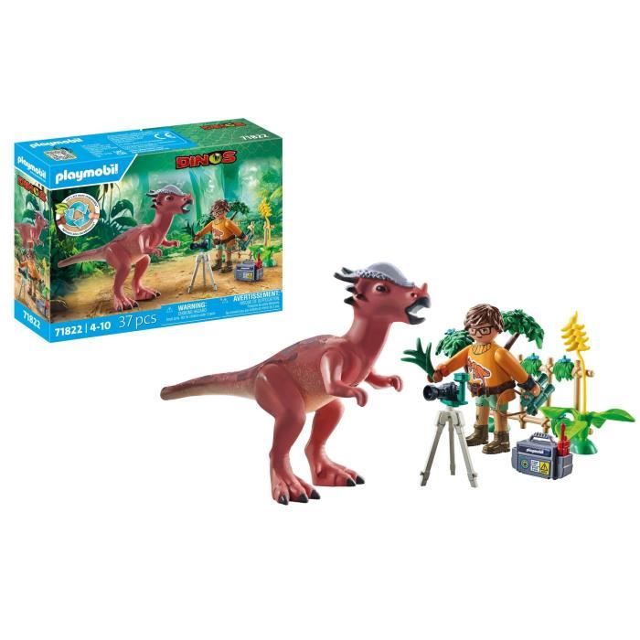 PLAYMOBIL 71822 Stygimoloch, Researcher and Accessories, Dinos, 37 pieces, Ages 4+