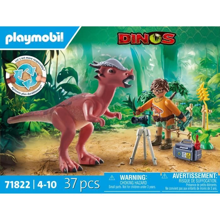 PLAYMOBIL 71822 Stygimoloch, Researcher and Accessories, Dinos, 37 pieces, Ages 4+