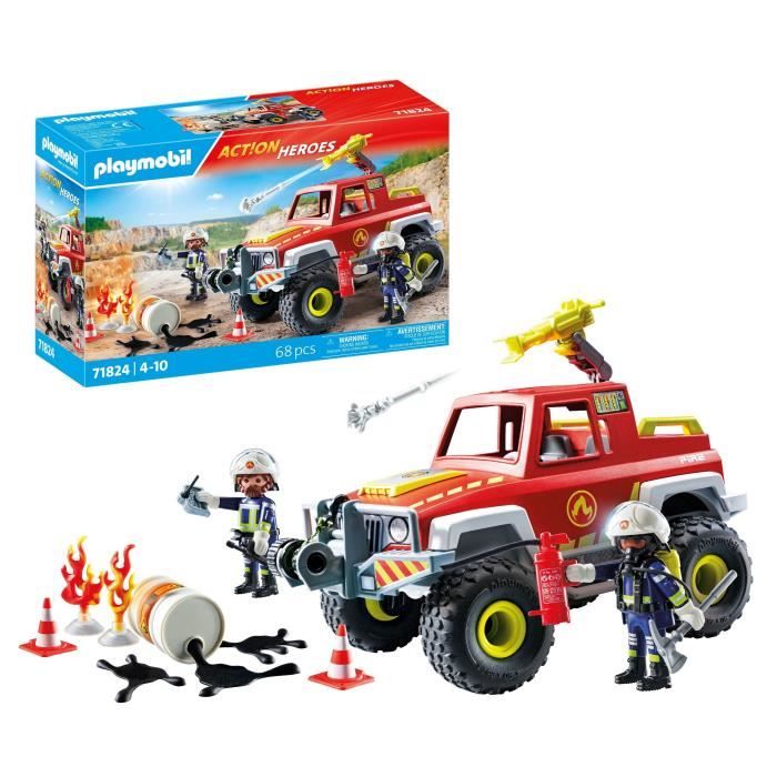 PLAYMOBIL 71824 Fire engine with flaming canister