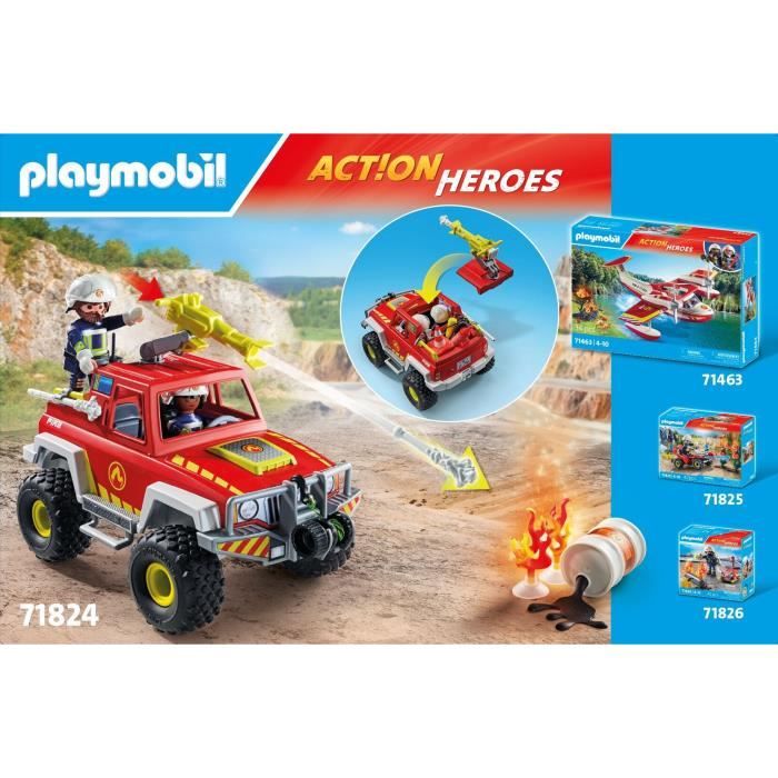 PLAYMOBIL 71824 Fire engine with flaming canister