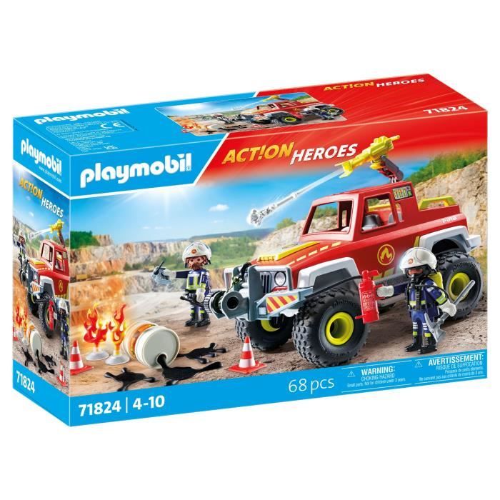 PLAYMOBIL 71824 Fire engine with flaming canister