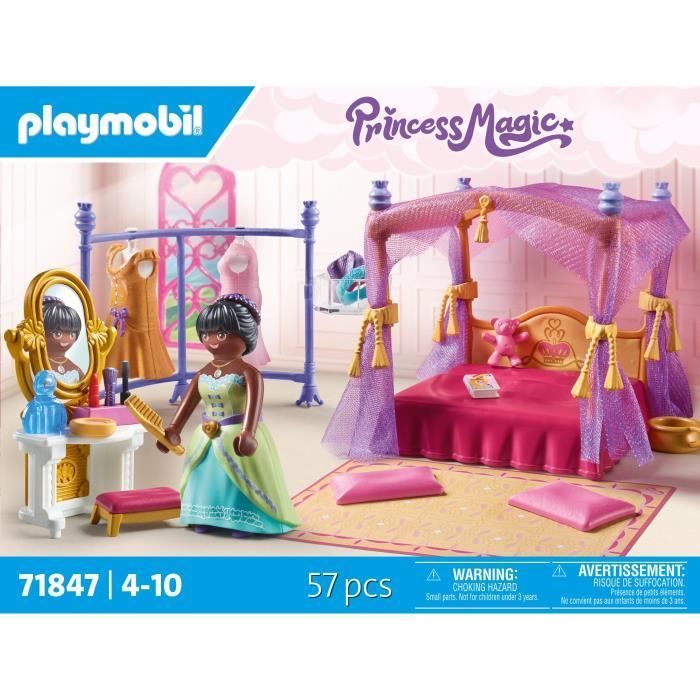 PLAYMOBIL 71847 Princess Bedroom with Four-Poster Bed
