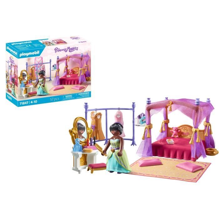 PLAYMOBIL 71847 Princess Bedroom with Four-Poster Bed