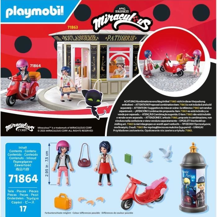 PLAYMOBIL 71864 Miraculous: Marinette on scooter & Kagami