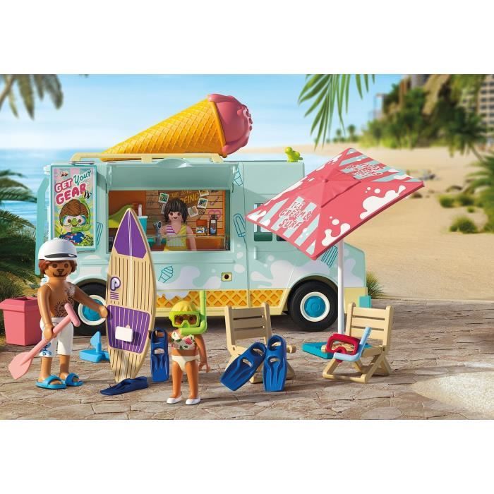Playmobil 71904 Ice Cream Truck & 3 Figures, Beach Vacation
