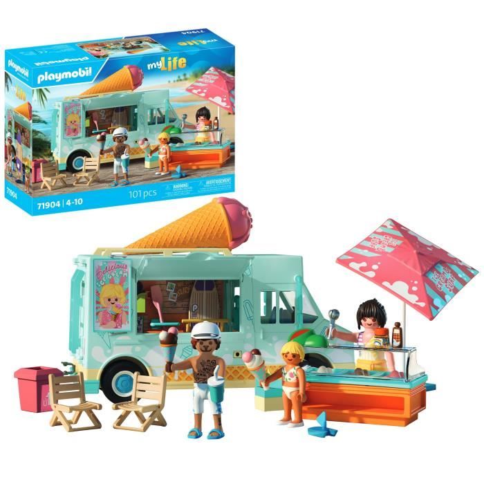 Playmobil 71904 Ice Cream Truck & 3 Figures, Beach Vacation