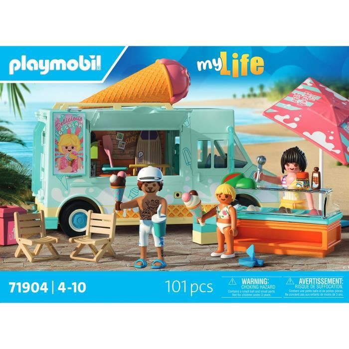 Playmobil 71904 Ice Cream Truck & 3 Figures, Beach Vacation