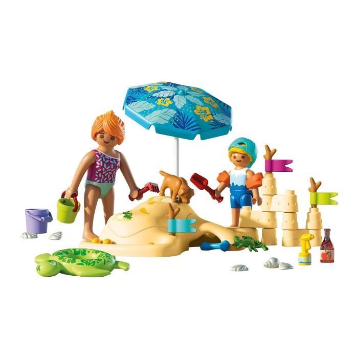 Playmobil 71906 Family Playing in the Sand at the Beach, Beach Holidays