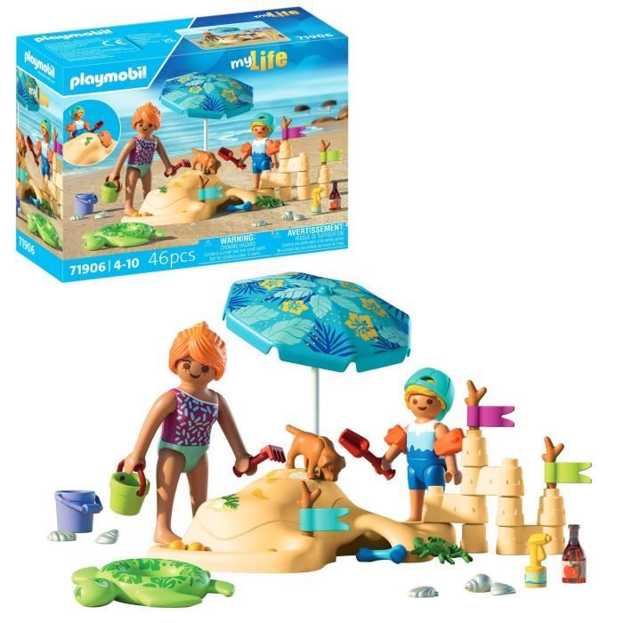 Playmobil 71906 Family Playing in the Sand at the Beach, Beach Holidays