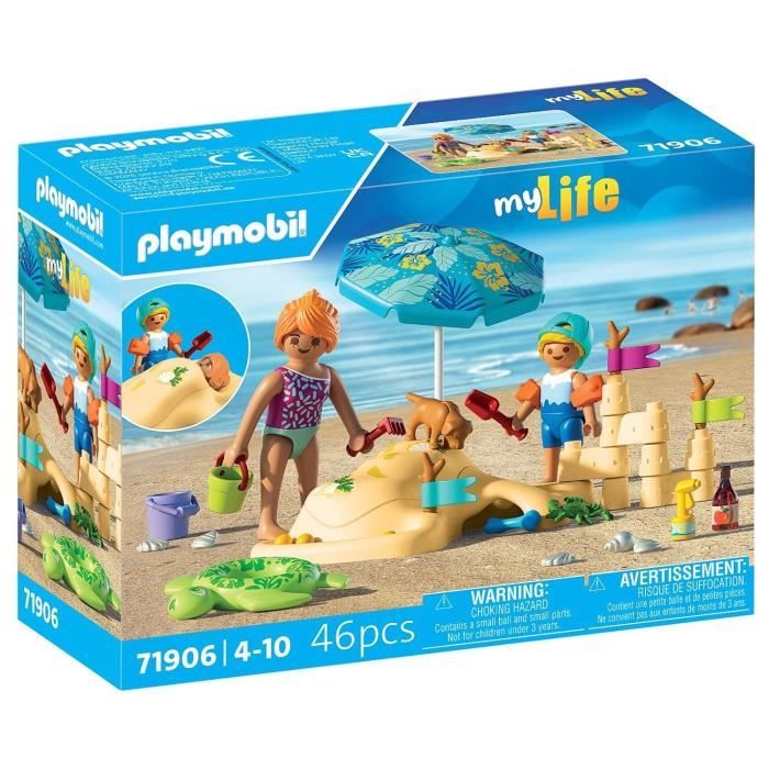 Playmobil 71906 Family Playing in the Sand at the Beach, Beach Holidays