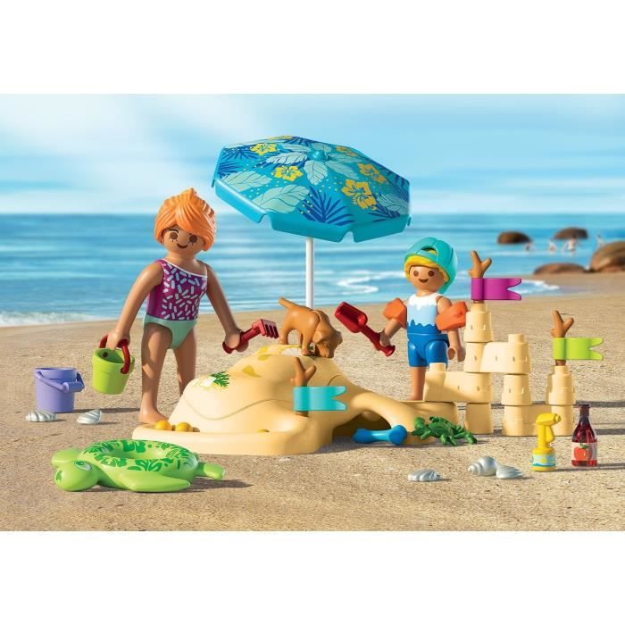 Playmobil 71906 Family Playing in the Sand at the Beach, Beach Holidays