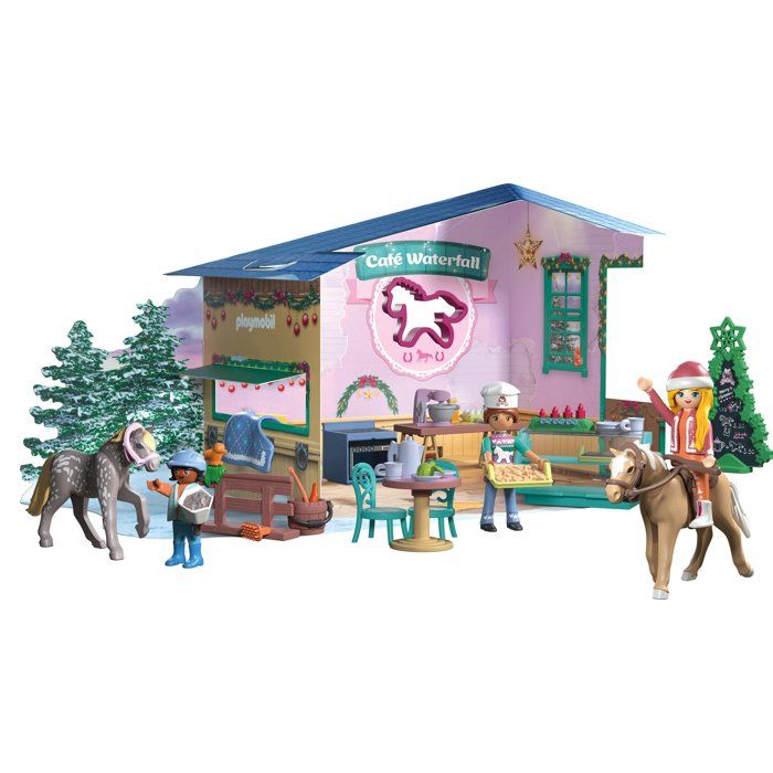 PLAYMOBIL 71952 Christmas Bakery Advent Calendar, Advent Calendars, Horses of Waterfall, 81 pieces, Ages 4 and up