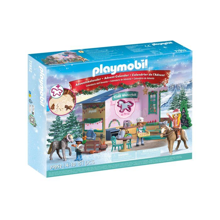 PLAYMOBIL 71952 Christmas Bakery Advent Calendar, Advent Calendars, Horses of Waterfall, 81 pieces, Ages 4 and up