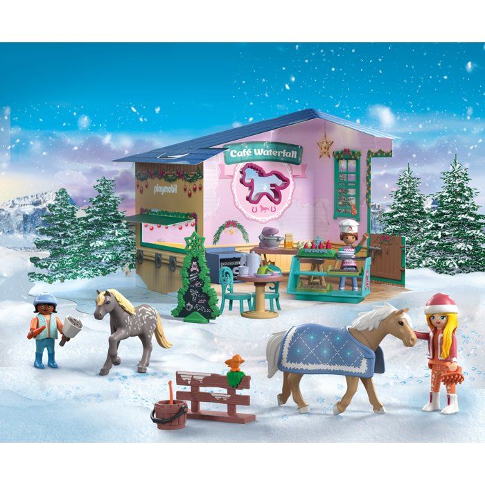 PLAYMOBIL 71952 Christmas Bakery Advent Calendar, Advent Calendars, Horses of Waterfall, 81 pieces, Ages 4 and up