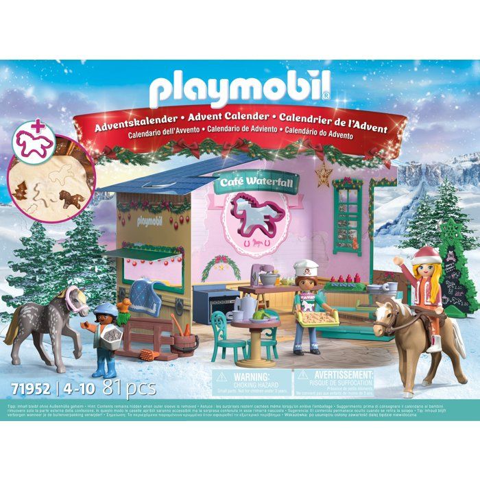PLAYMOBIL 71952 Christmas Bakery Advent Calendar, Advent Calendars, Horses of Waterfall, 81 pieces, Ages 4 and up