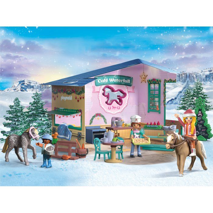 PLAYMOBIL 71952 Christmas Bakery Advent Calendar, Advent Calendars, Horses of Waterfall, 81 pieces, Ages 4 and up