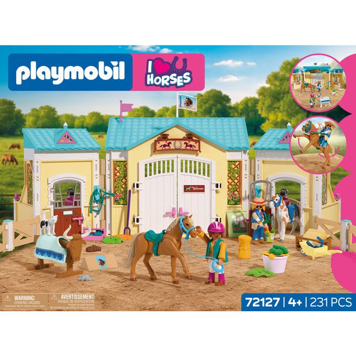 PLAYMOBIL I Love Horses 72127 Large Riding Center & 2 Horses